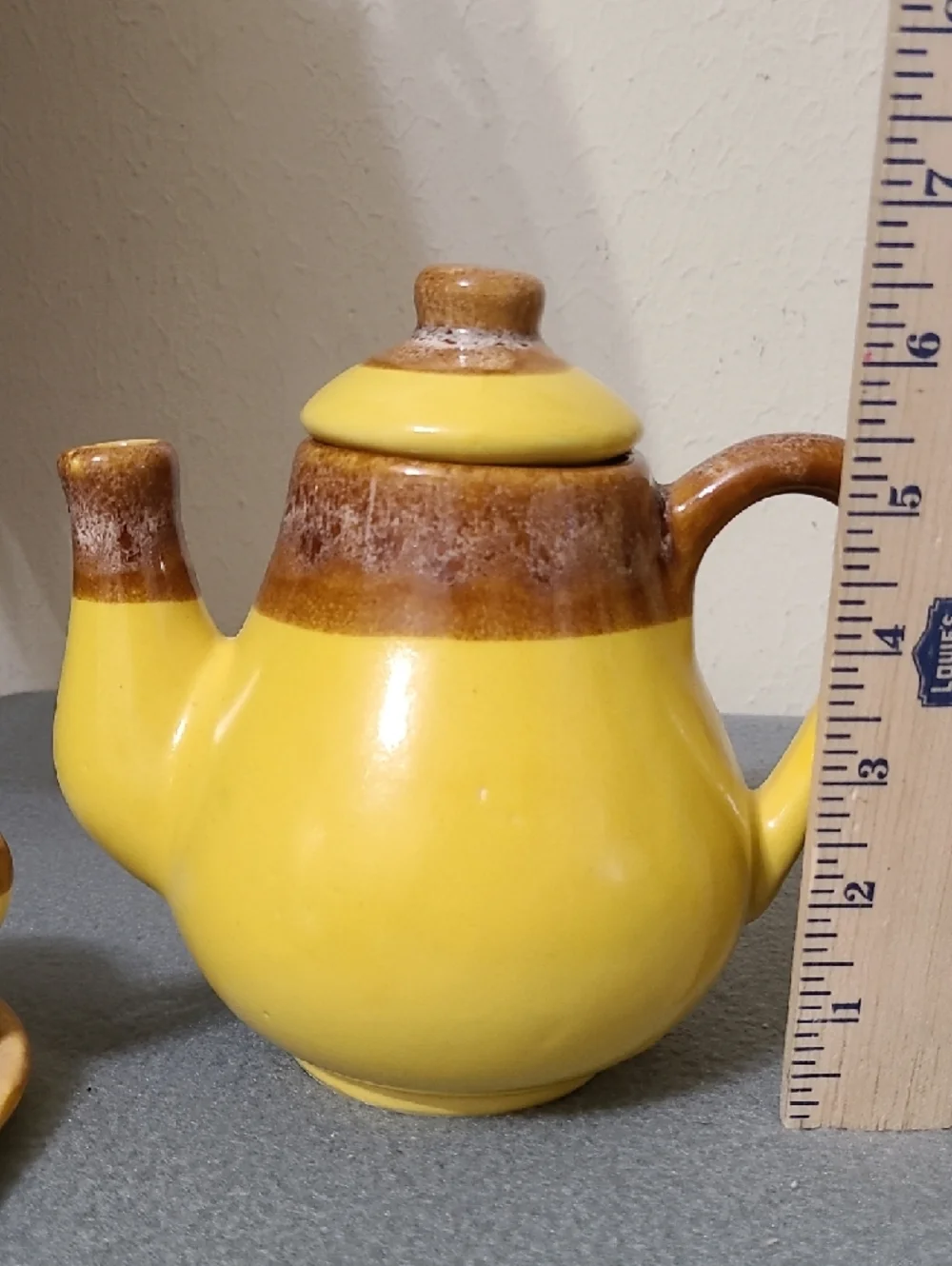 Vintage Yellow & Brown‎ 20 piece Ceramic Coffee & Tea Set - Made In Columbia